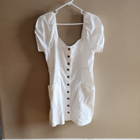 Madewell white linen dress sz 12 - Picture 3 of 13